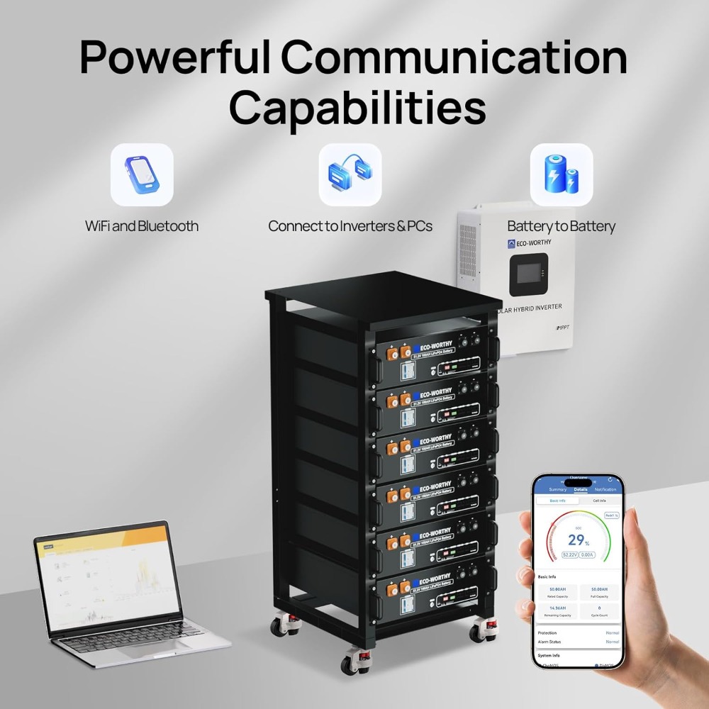 48V 100Ah LiFePO4 리튬 배터리(블루투스  - Energy Storage Rack 리뷰 및 가격